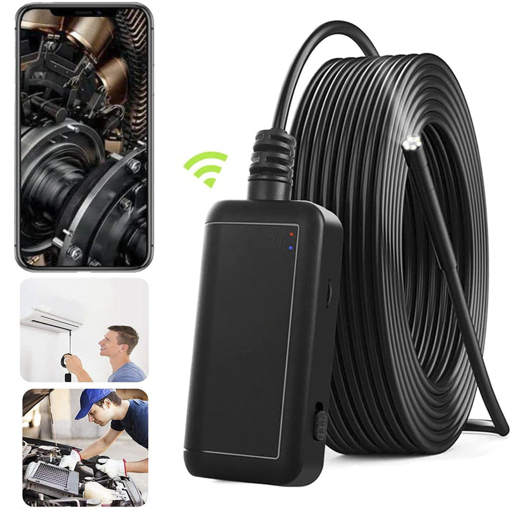 SDFV 5 Mega Pixel Semi Rigid WiFi Endoscope Inspection Camera 1080P HD Waterproof Wireless 5.5mm Borescope for Android PC