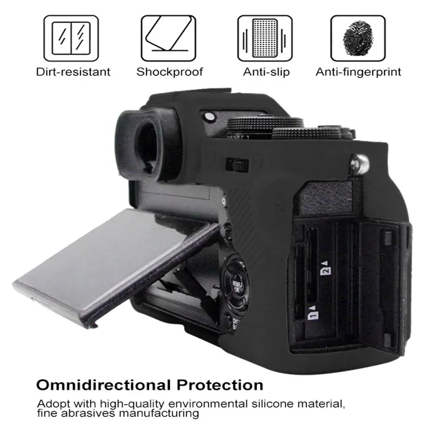 XT3 Silicone Case protective rubber skin compatible with XT-3 (Black)