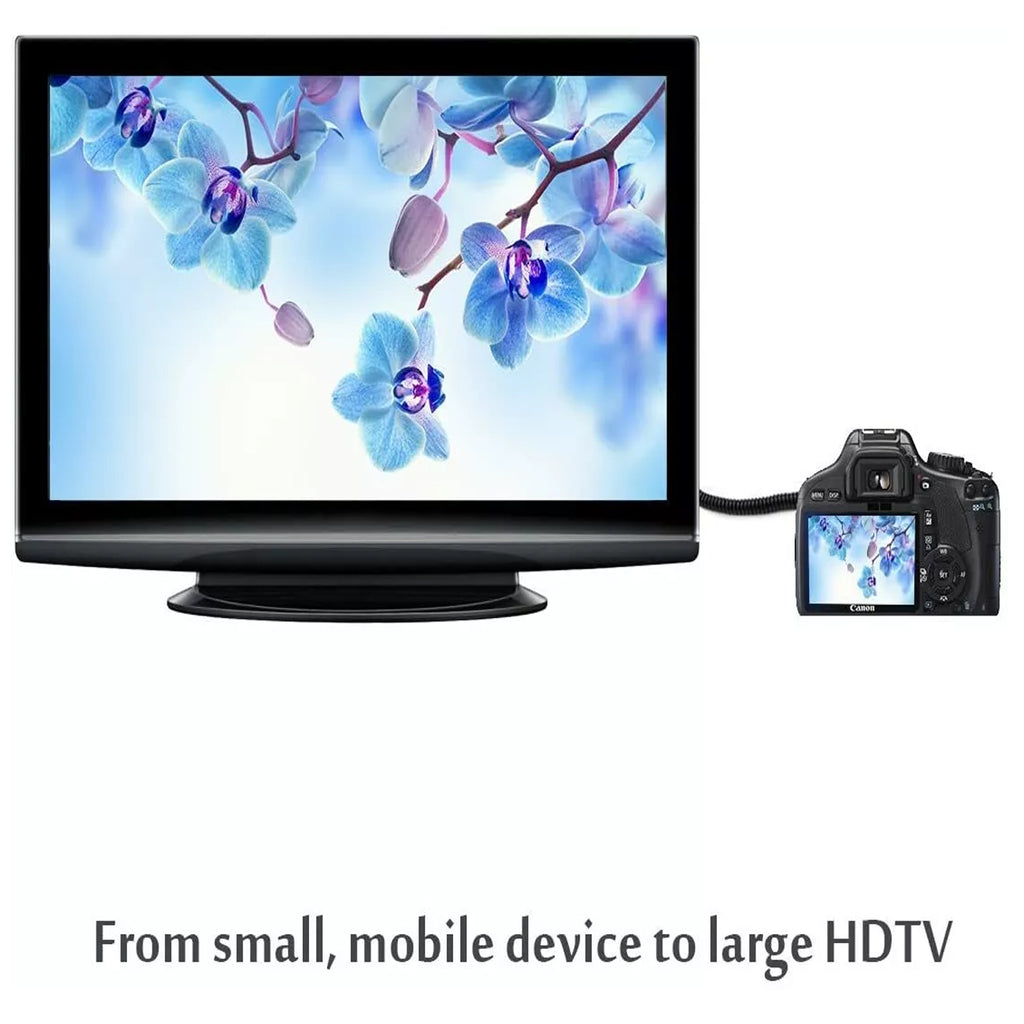 Micro HDMI to HDMI High-Speed Coiled Spring 4K Cable for DSLR & Mirrorless Camera Monitor