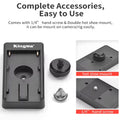 KingMa NPF Battery Adapter Mount Plate NP-F970-F980 Series Dummy Battery Power System with DC Port, USB Port and LED Indicator