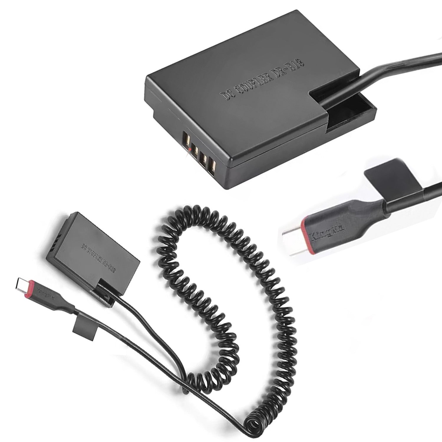 KingMa LP-E17 USB Type-C Dummy Battery Compatible with EOS Rebel T7i,T6i,T6s,SL3,SL2,77D,800D,760D,750D,200D,M6,M5,M3