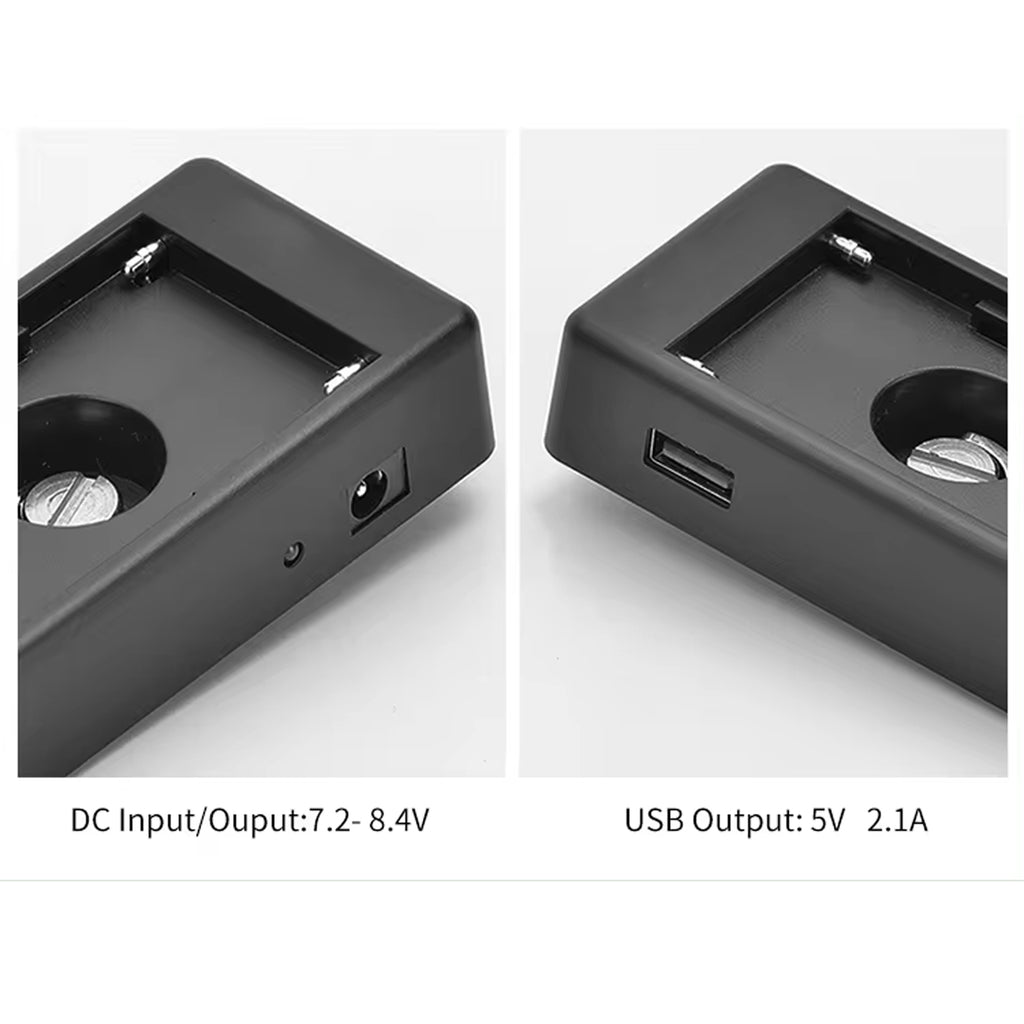 KingMa NPF Battery Adapter Mount Plate NP-F970-F980 Series Dummy Battery Power System with DC Port, USB Port and LED Indicator