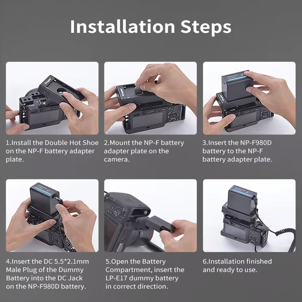 KingMa LP-E12 Dummy Battery Power Supply Adapter Compatible with Canon EOS M50 M10 PowerShot SX70, M, M100, 100D