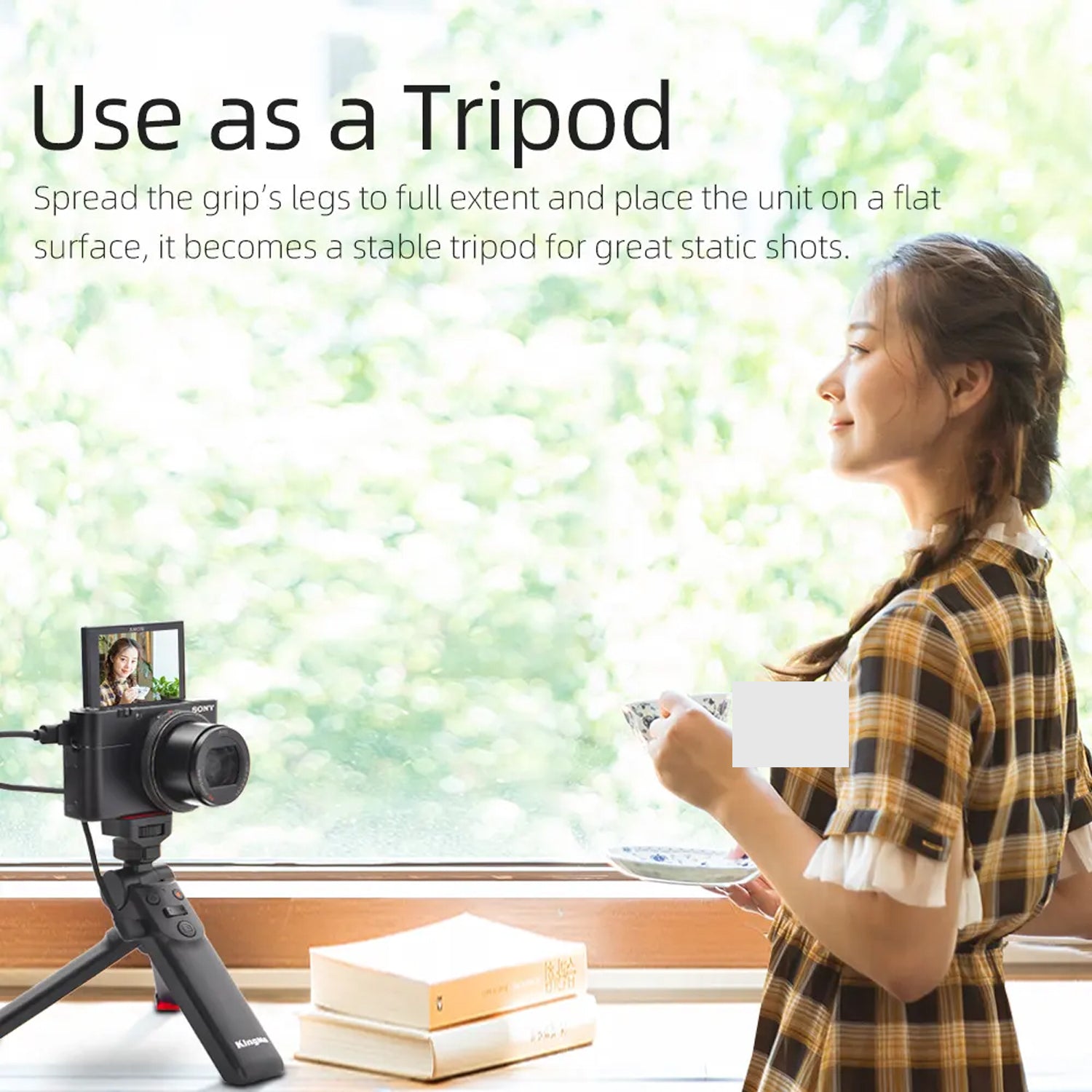 Kingma Vloging Kit Tripod Compatible with Sony Alpha a6000/a7/a7r/a7rII/a7SII/a7RIV/A9/A9II/DSC-RXSeries,DSC-HX
