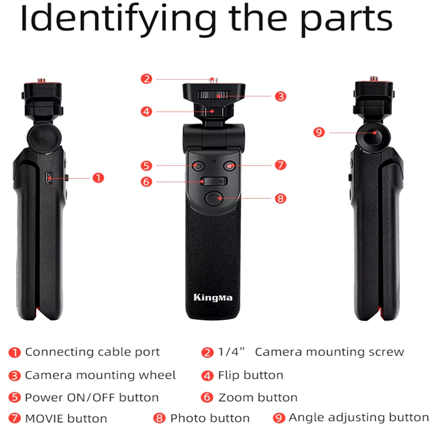 Kingma Vloging Kit Tripod Compatible with Sony Alpha a6000/a7/a7r/a7rII/a7SII/a7RIV/A9/A9II/DSC-RXSeries,DSC-HX