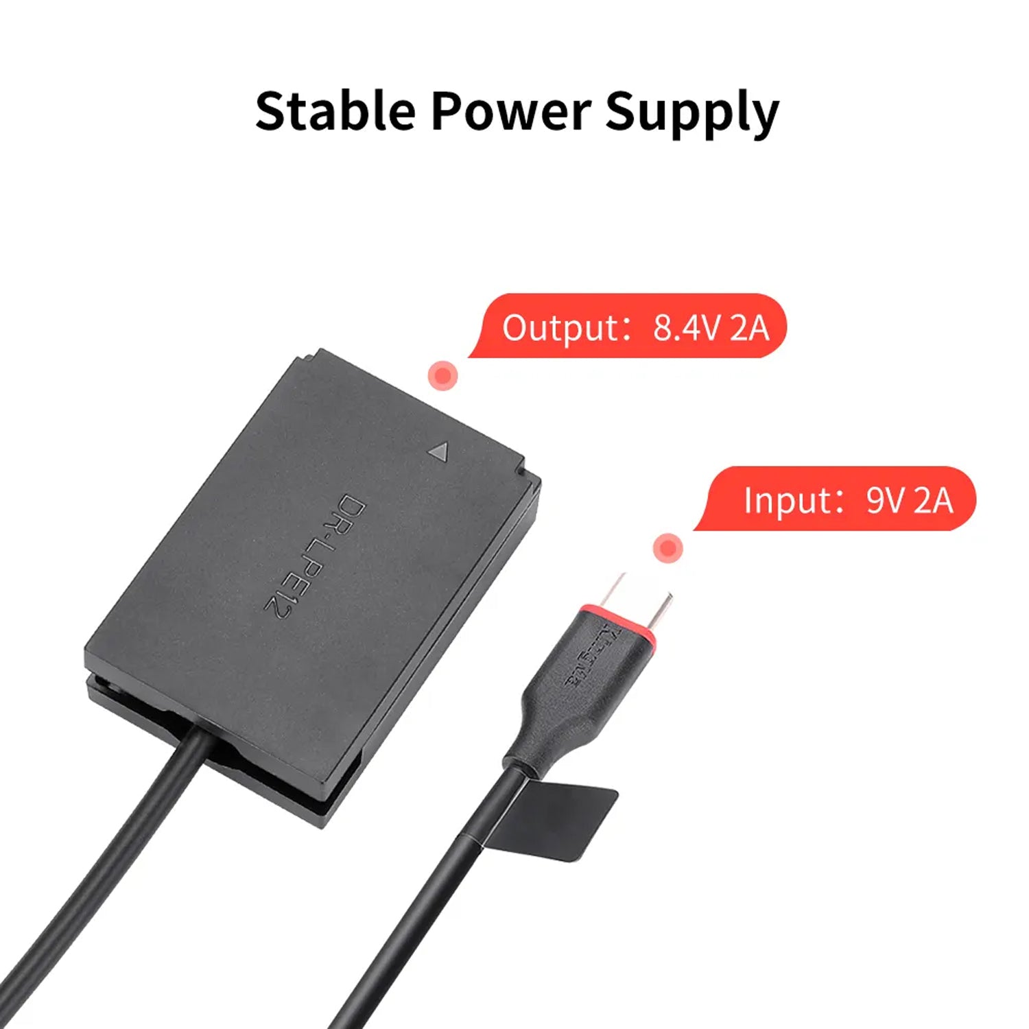 SSK and Sons LP E12 Type-C DC Coupler Dummy Fake Battery PD Powerbank Supply Kit Compatible with Canon EOS