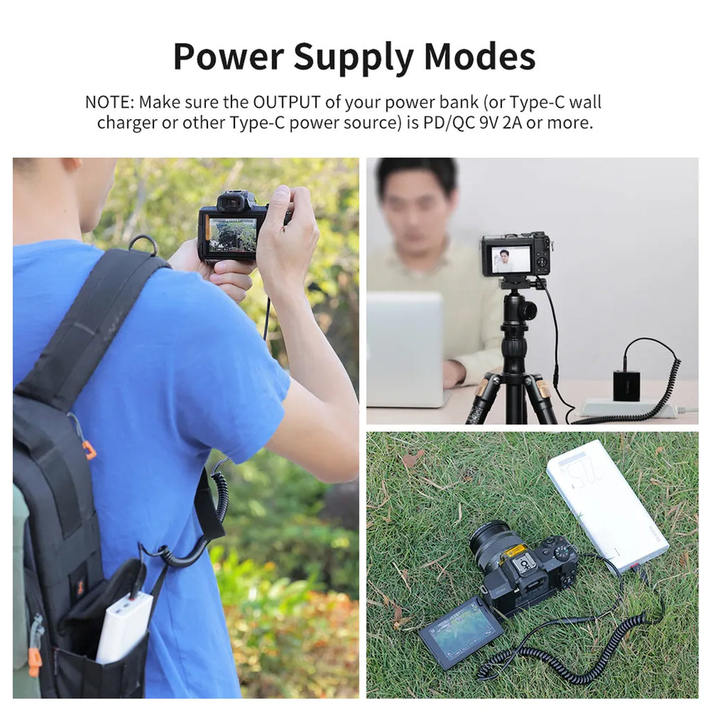 SSK and Sons LP E12 Type-C DC Coupler Dummy Fake Battery PD Powerbank Supply Kit Compatible with Canon EOS