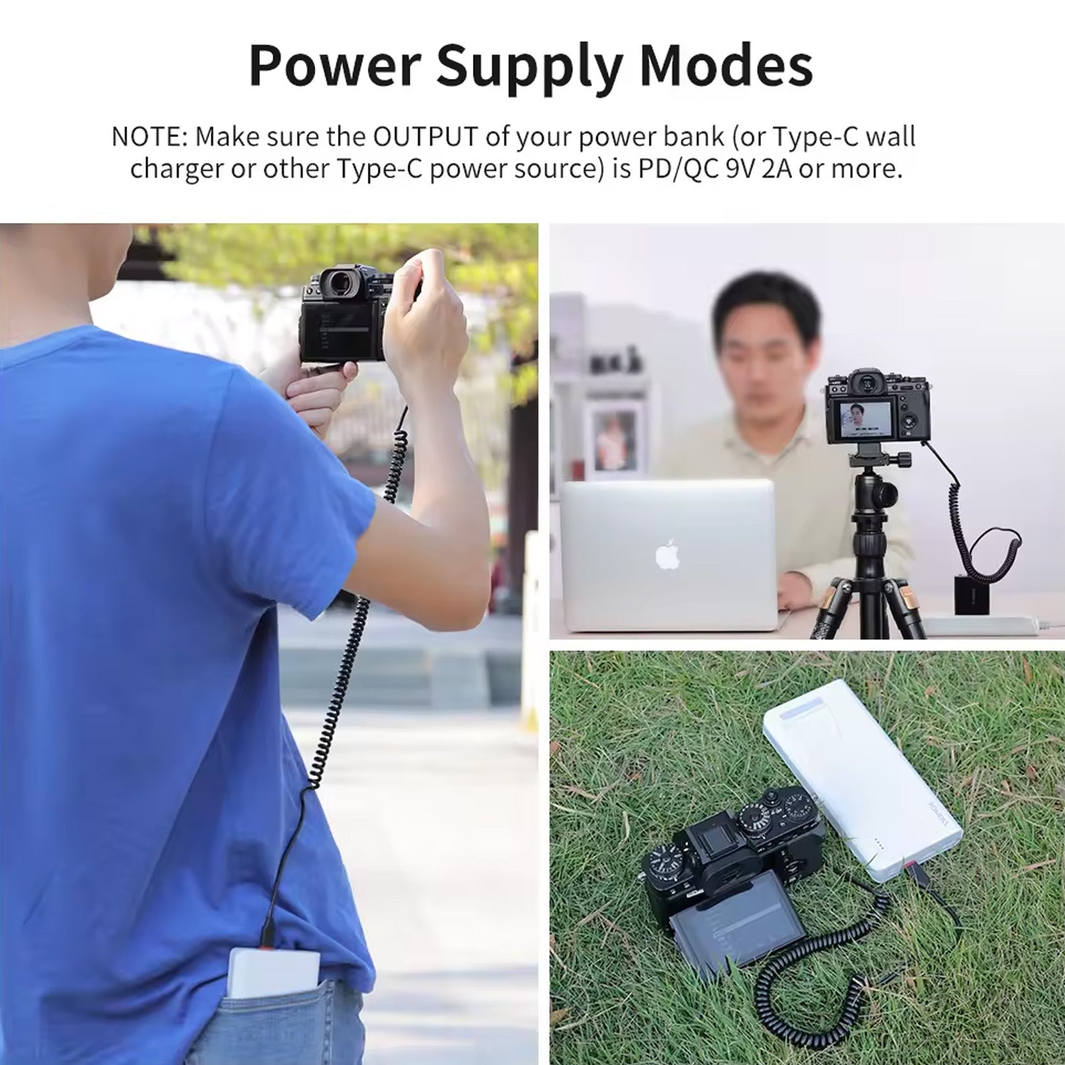 KingMa NP-W126 USB-Type-C Dummy Battery Compatible with Fuji X-T2 X-T3 X-T10 X-T30 X-T20 XT100 Live Video Vlog