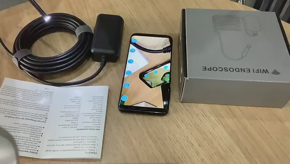 SDFV 5 Mega Pixel Semi Rigid WiFi Endoscope Inspection Camera 1080P HD Waterproof Wireless 5.5mm Borescope for Android PC